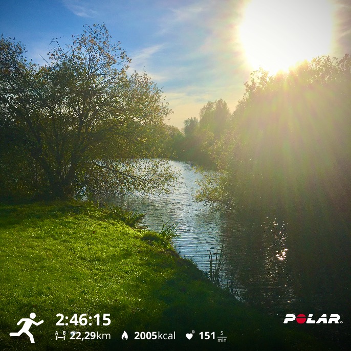 Schnappschuss von der Laufstrecke mit Daten vom Training.